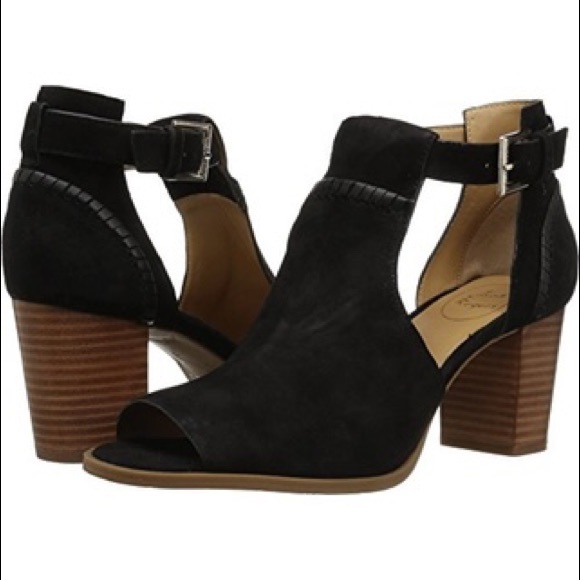 cameron suede open toe bootie